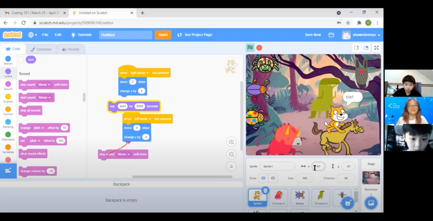 Coding 101 with Scratch