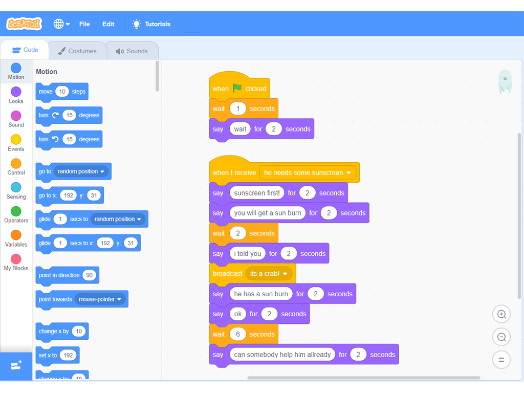 Coding 102 with Scratch (Private Class)
