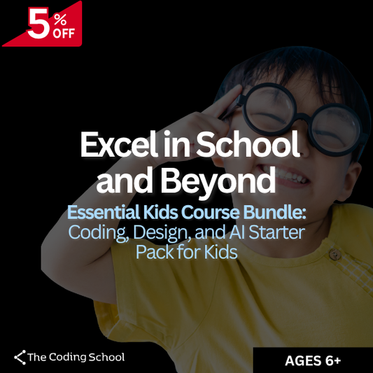 Essential Kids Course Bundle: Coding, Design, and AI Starter Pack for Kids (Private Class)