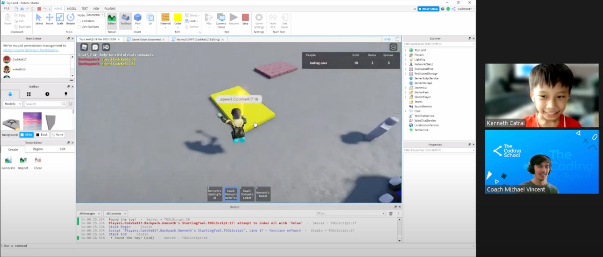 Roblox 102 The Coding School